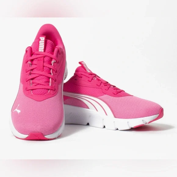 NEW [Puma] FlexFocus Athletic Casual Sneakers Pink/White Youth Kids Girls Sz 10 - Picture 3 of 12